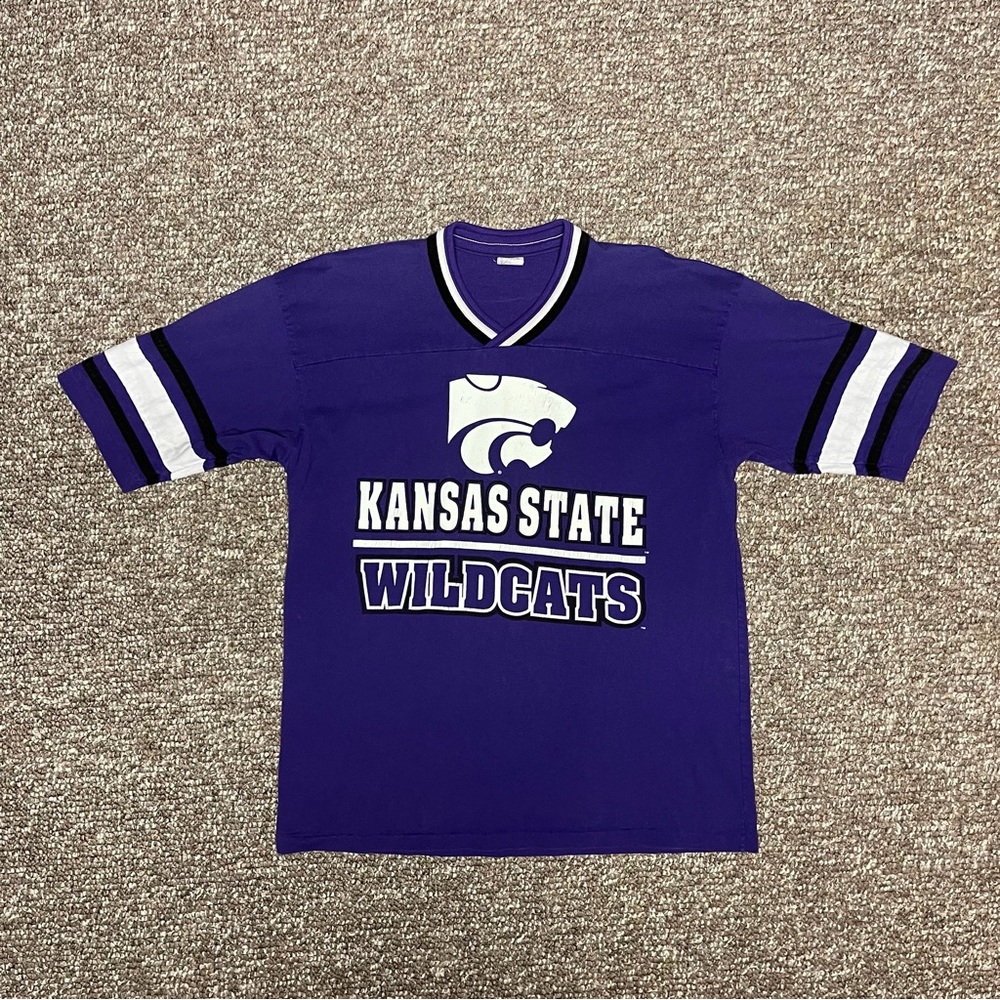 1970s Kansas State Wildcats NCAA College Sports Basketball Single Stitch Tee